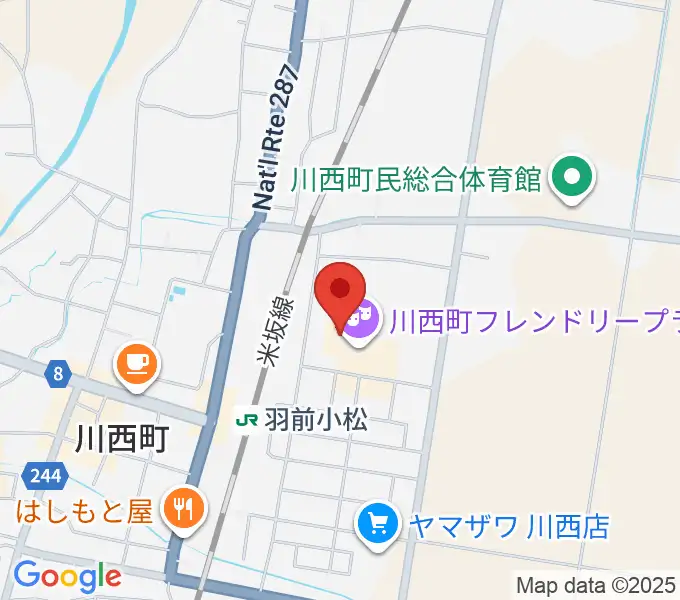 川西町フレンドリープラザの地図
