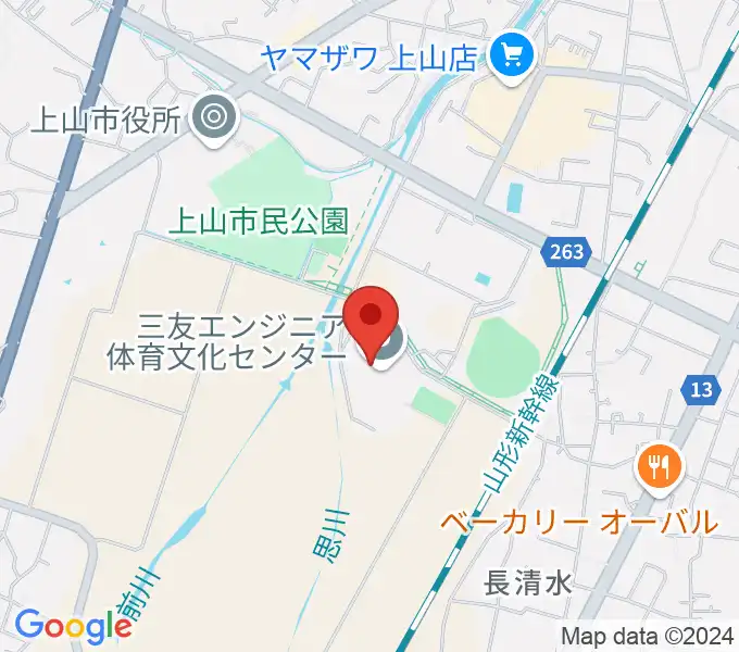 三友エンジニア体育文化センターの地図