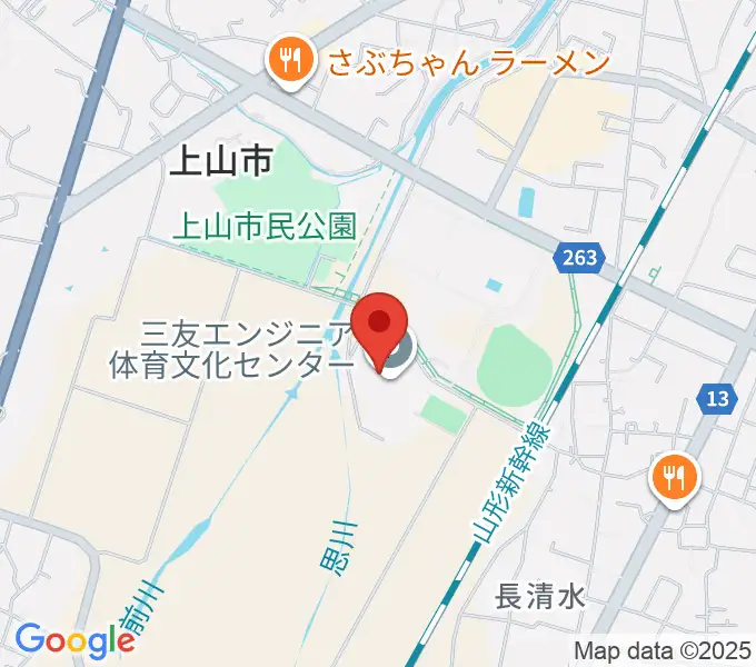 三友エンジニア体育文化センターの地図