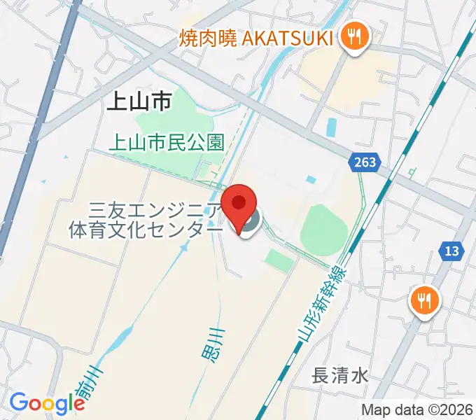 三友エンジニア体育文化センターの地図