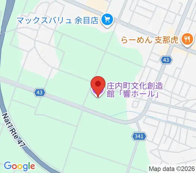 庄内町文化創造館 響ホールの地図