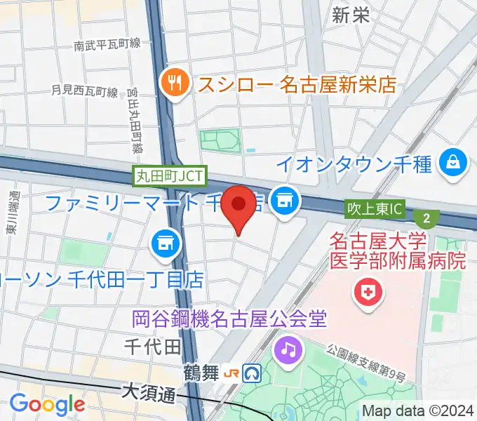 名鶴ダンスカンパニーの地図