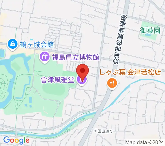 會津風雅堂の地図