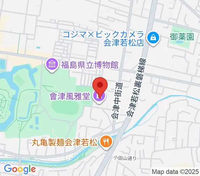 會津風雅堂の地図