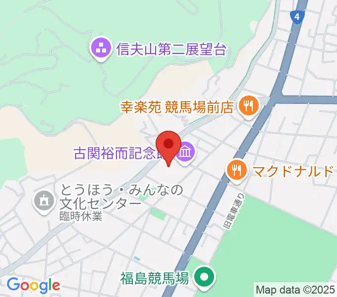 ふくしん夢の音楽堂の地図