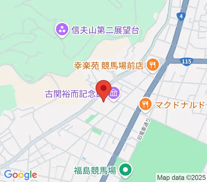 ふくしん夢の音楽堂の地図