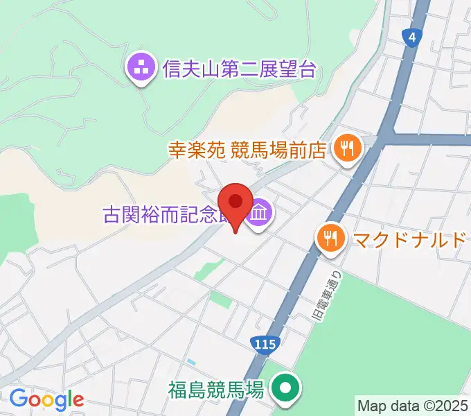 ふくしん夢の音楽堂の地図