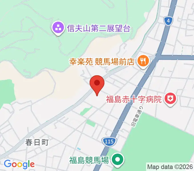 ふくしん夢の音楽堂の地図