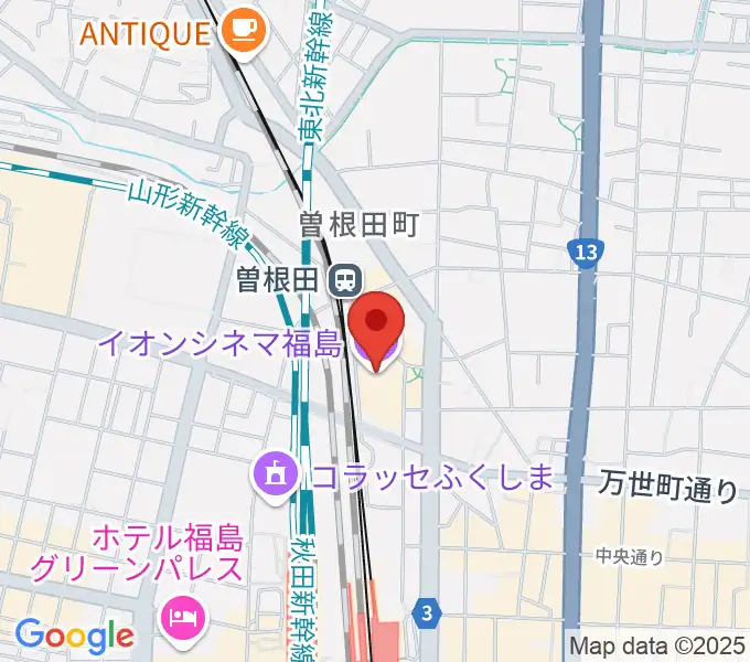福島市アクティブシニアセンター アオウゼの地図
