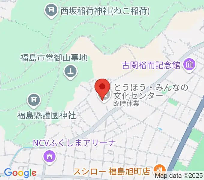 とうほう・みんなの文化センターの地図