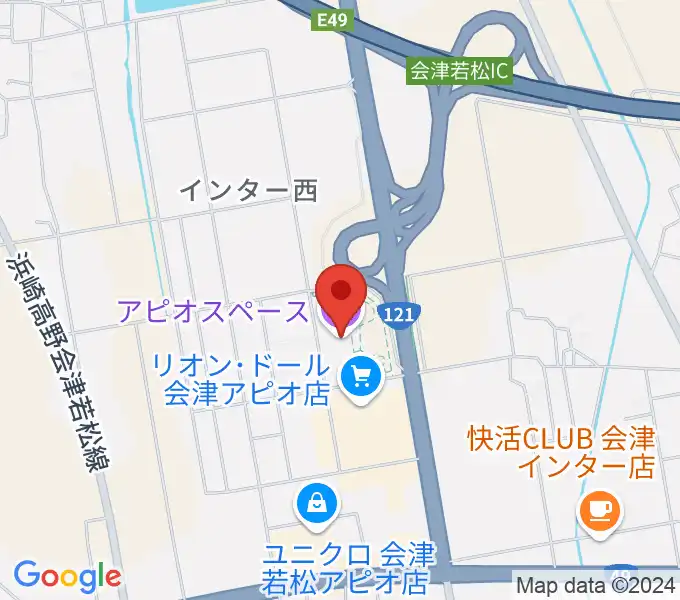 会津若松アピオスペースの地図