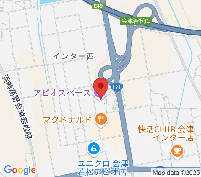 会津若松アピオスペースの地図