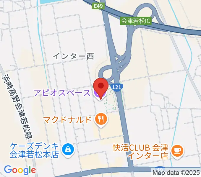 会津若松アピオスペースの地図