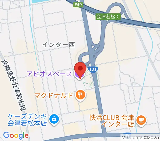 会津若松アピオスペースの地図