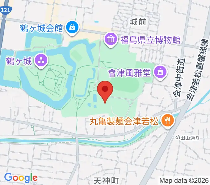 会津若松市文化センターの地図