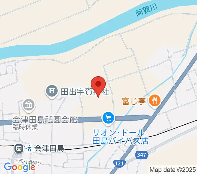 御蔵入交流館の地図