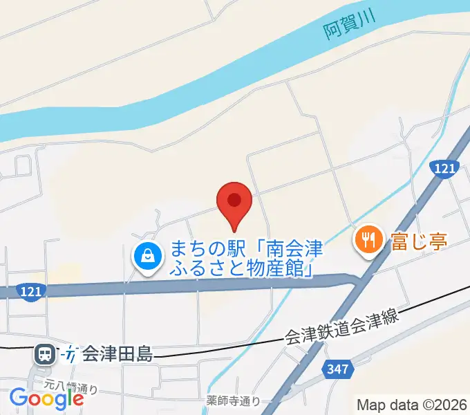 御蔵入交流館の地図