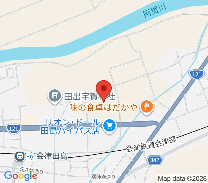 御蔵入交流館の地図