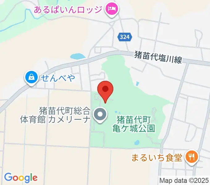 猪苗代町体験交流館の地図