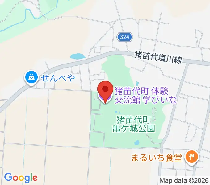 猪苗代町体験交流館の地図
