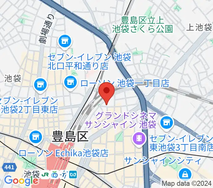 池袋ミスマッチの地図