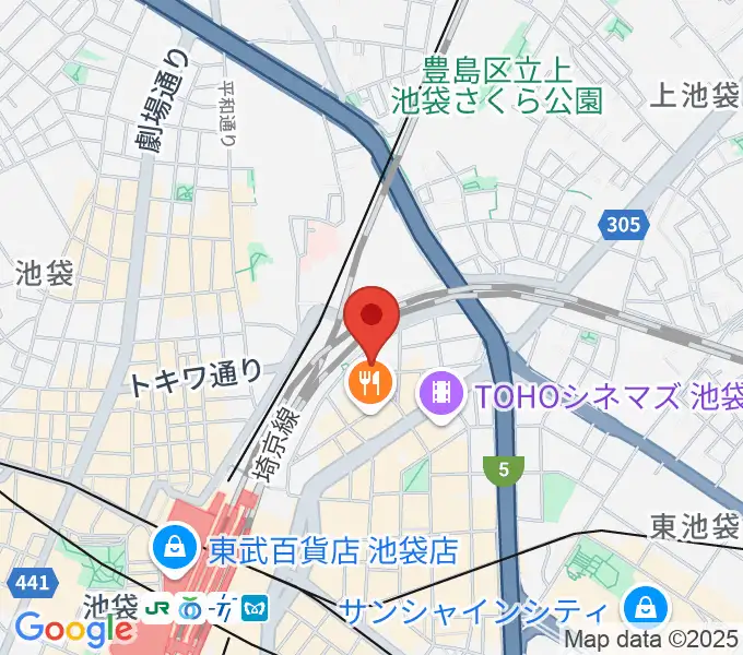池袋ミスマッチの地図