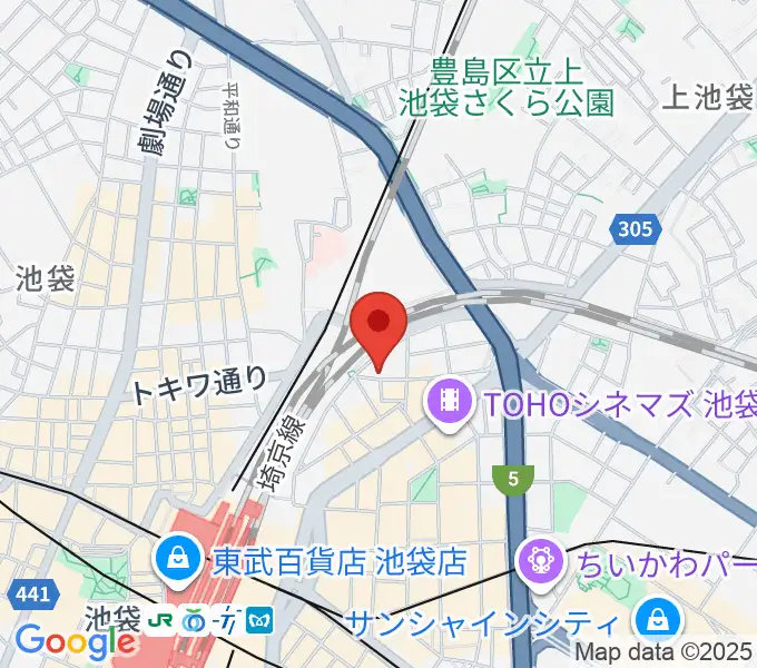池袋ミスマッチの地図