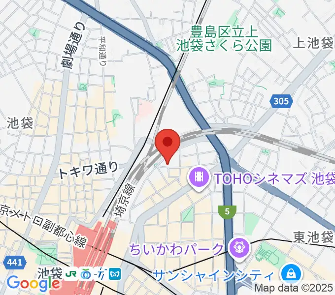 池袋ミスマッチの地図