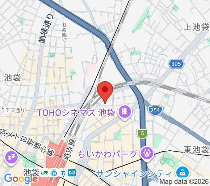 池袋ミスマッチの地図
