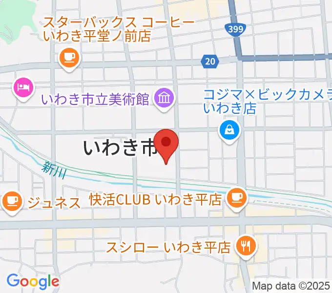 いわき芸術文化交流館アリオスの地図