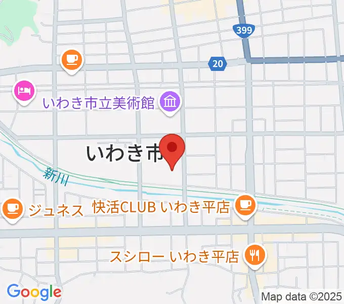 いわき芸術文化交流館アリオスの地図