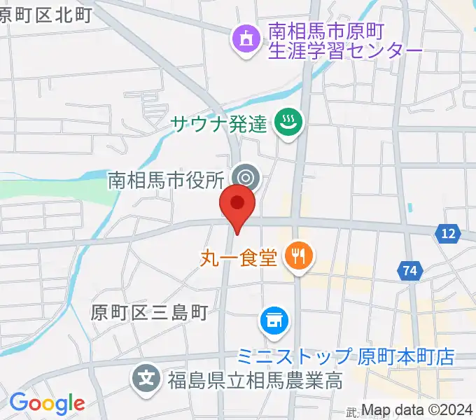 南相馬市民文化会館 ゆめはっとの地図