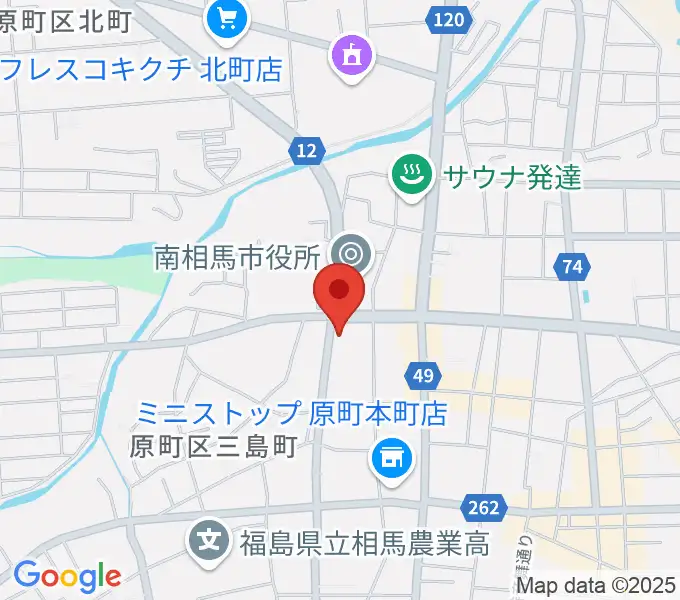 南相馬市民文化会館 ゆめはっとの地図