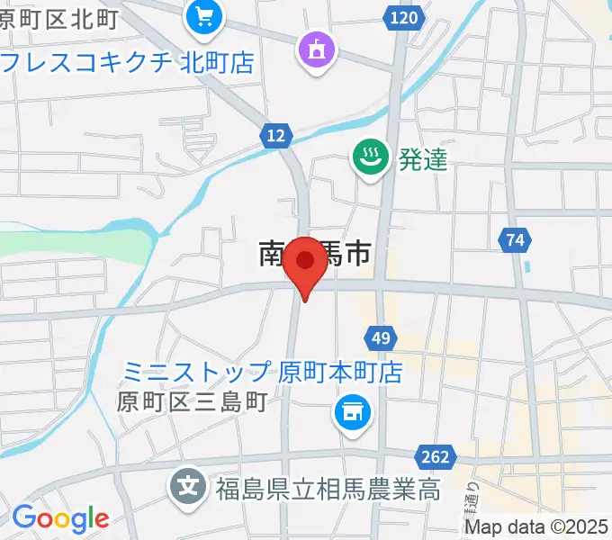 南相馬市民文化会館 ゆめはっとの地図