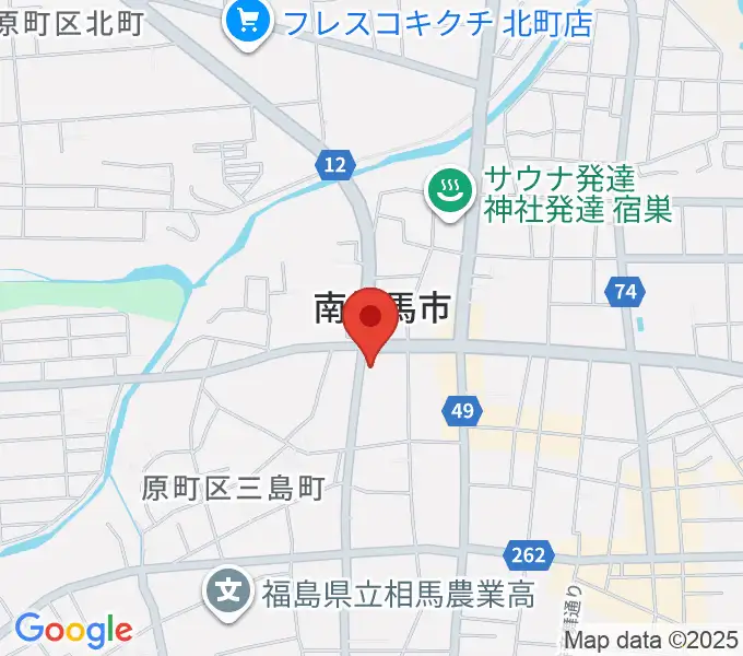 南相馬市民文化会館 ゆめはっとの地図
