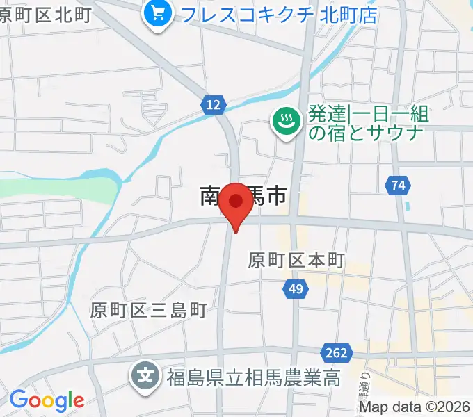 南相馬市民文化会館 ゆめはっとの地図