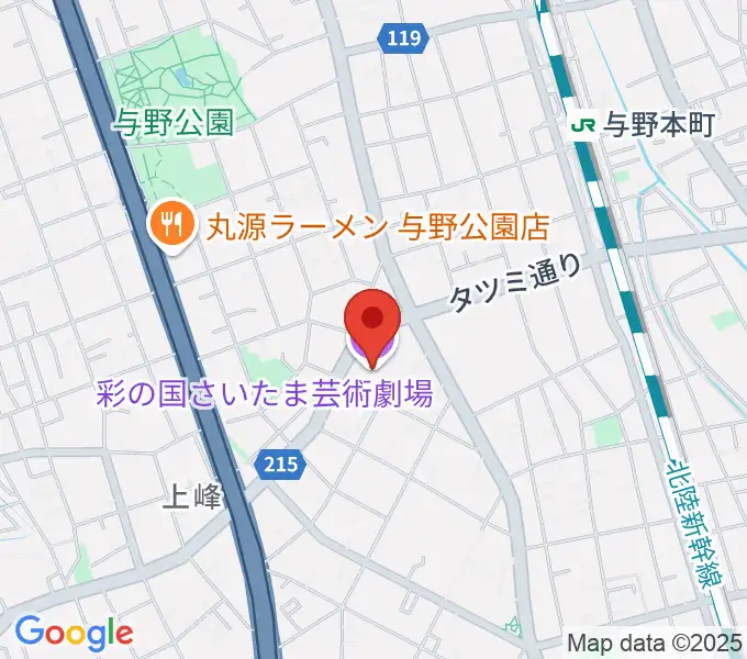 彩の国さいたま芸術劇場の地図