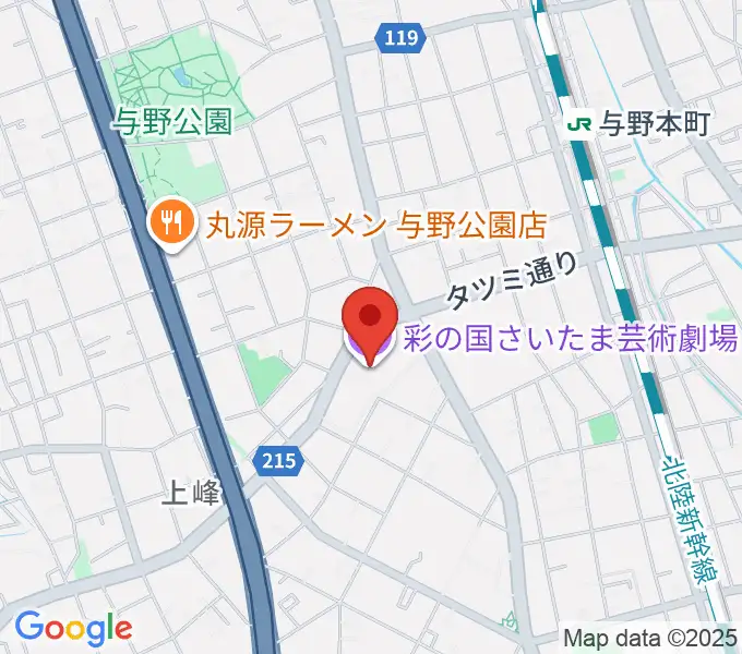 彩の国さいたま芸術劇場の地図