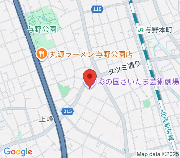 彩の国さいたま芸術劇場の地図