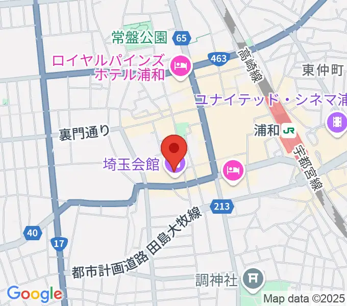 埼玉会館の地図