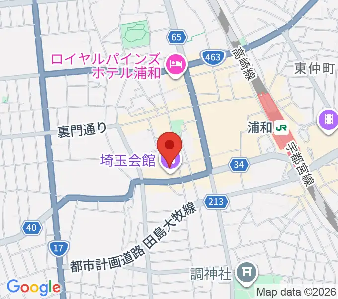 埼玉会館の地図