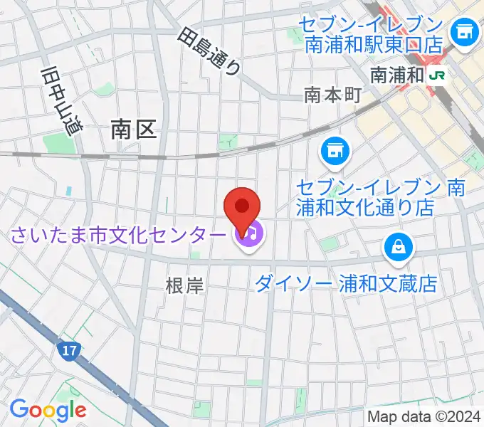 さいたま市文化センターの地図