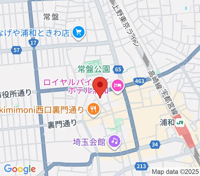 [移転] さいたま市民会館うらわの地図
