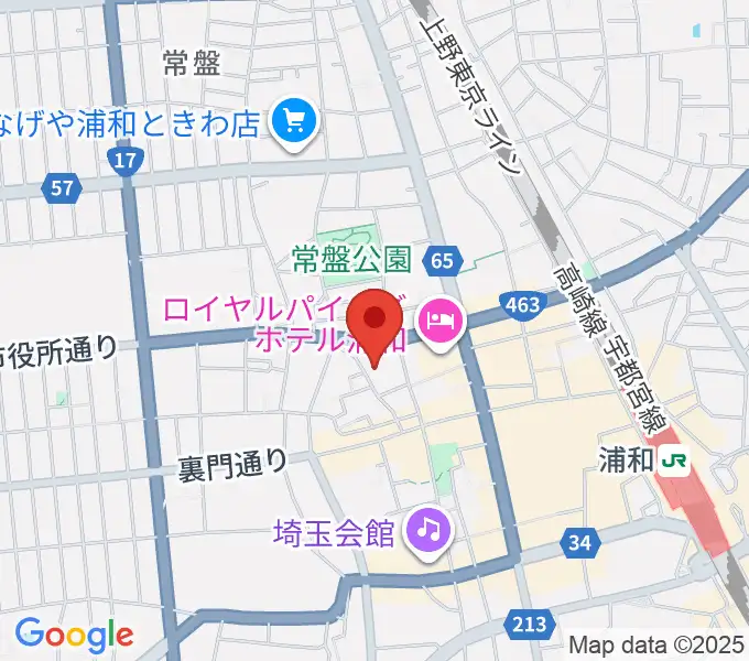 [移転] さいたま市民会館うらわの地図