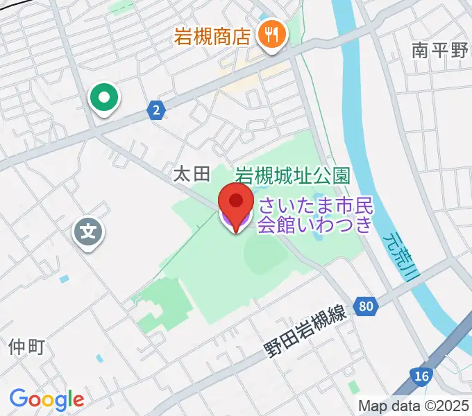 さいたま市民会館いわつきの地図