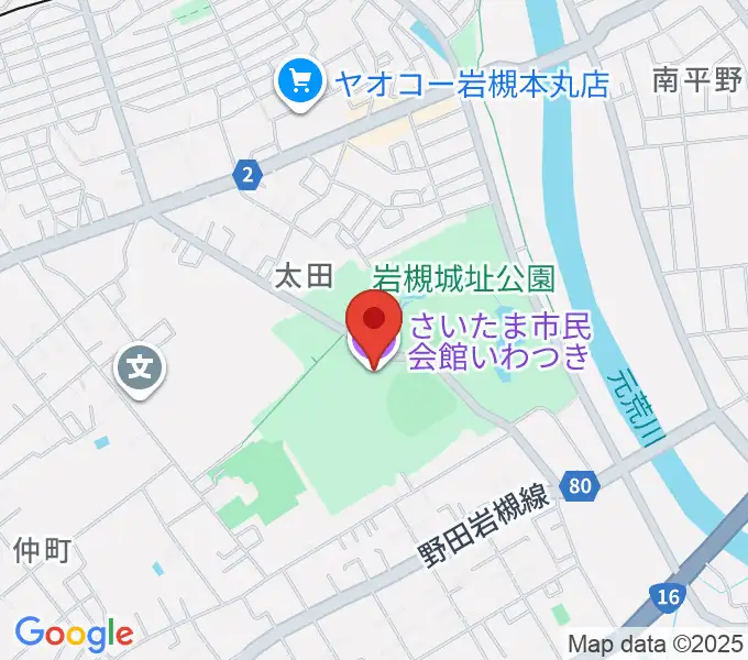 さいたま市民会館いわつきの地図