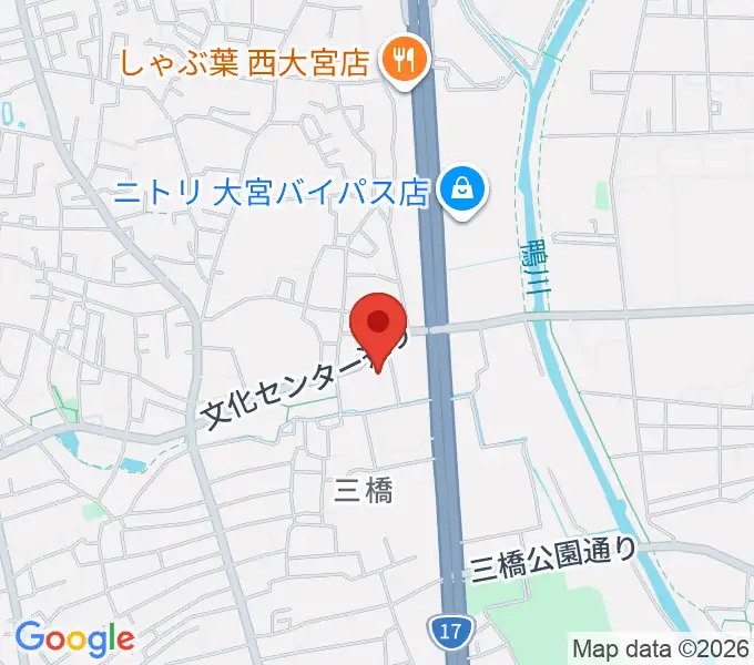 さいたま市西部文化センターの地図