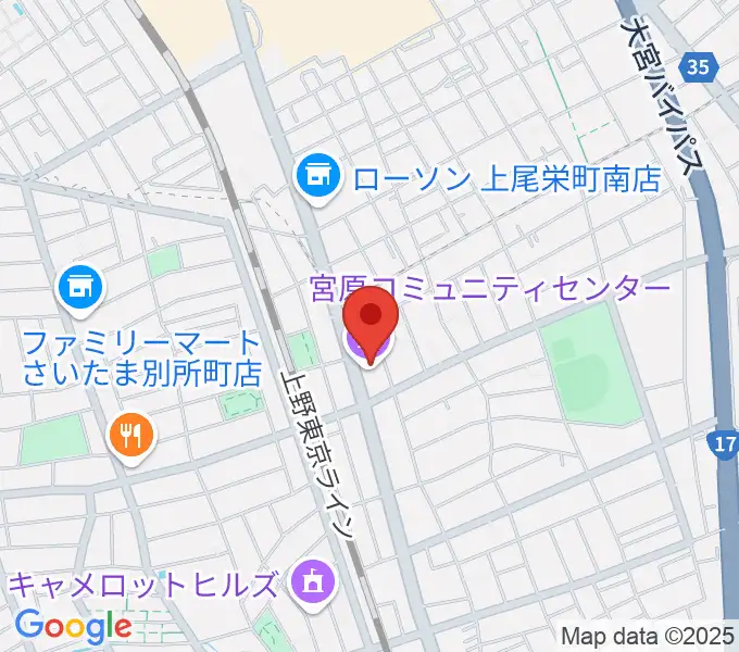 宮原コミュニティセンター の地図