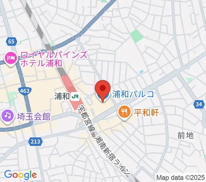 浦和コミュニティセンターの地図