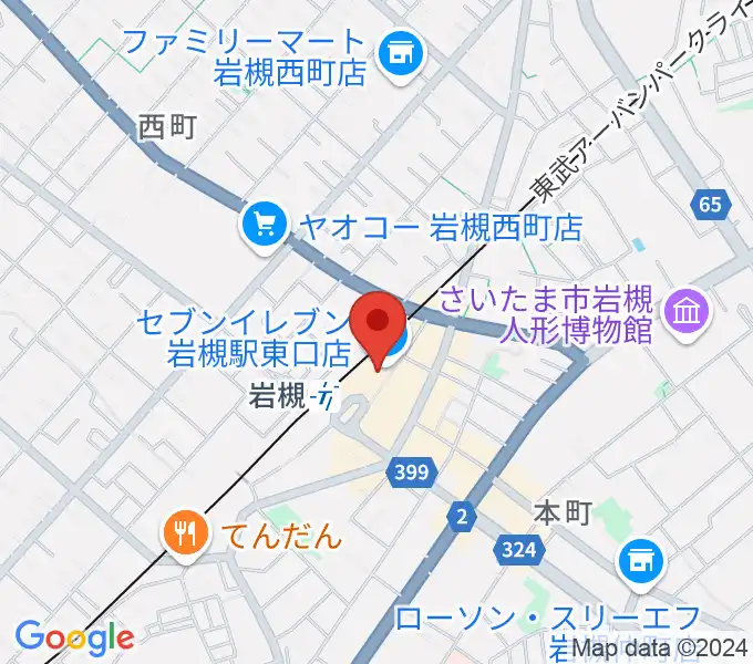 岩槻駅東口コミュニティセンターの地図